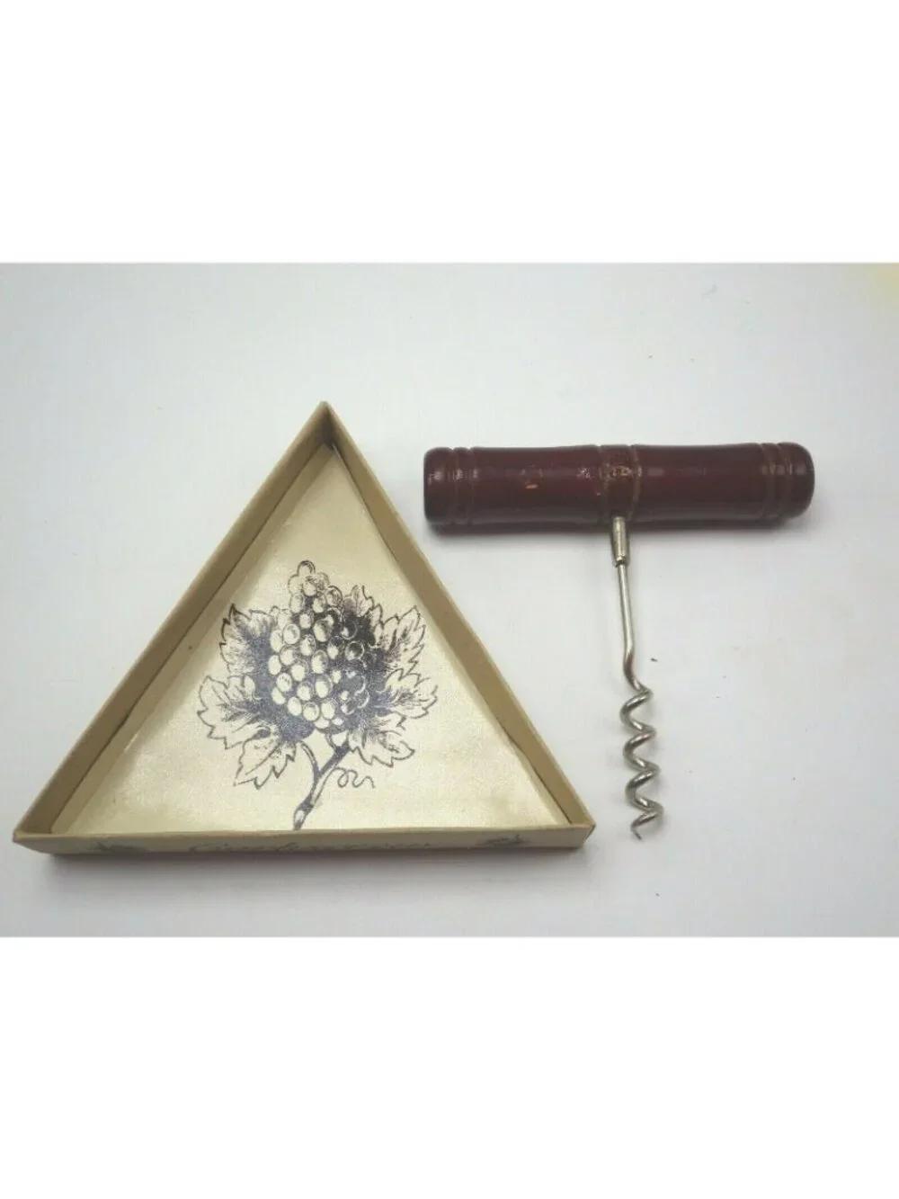 Wine bottle Opener Wood Tee Handle Corkscrew boxed